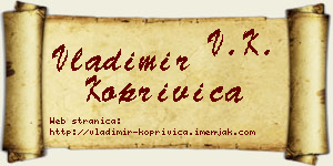 Vladimir Koprivica vizit kartica